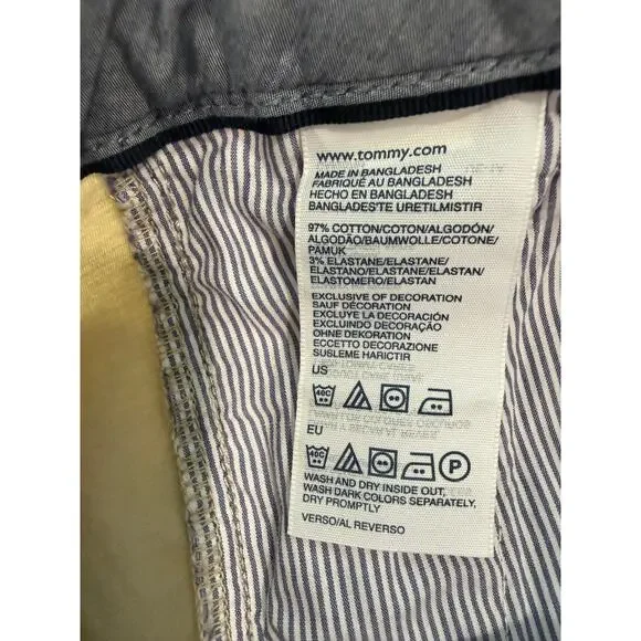 Tommy Hilfiger Tan Stretch Chino Pants Cotton Blend Sz 8 EUC - Picture 7 of 8